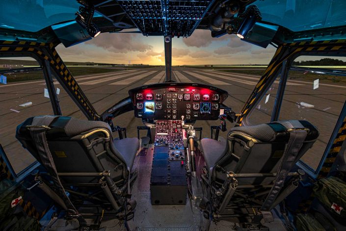 Interior eines Huey Hubschraubers